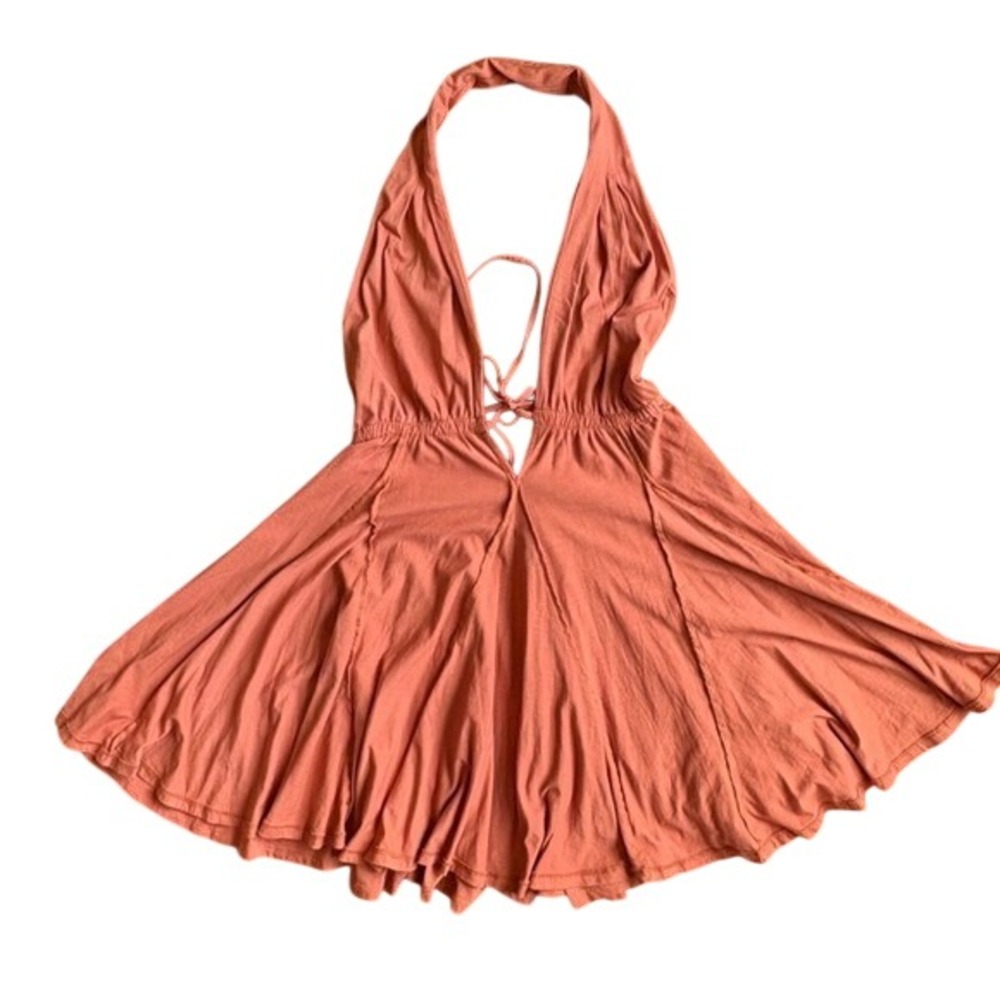 Asos Design‎ Halter-Neck Cutout Mini Dress Size 8 100% Cotton